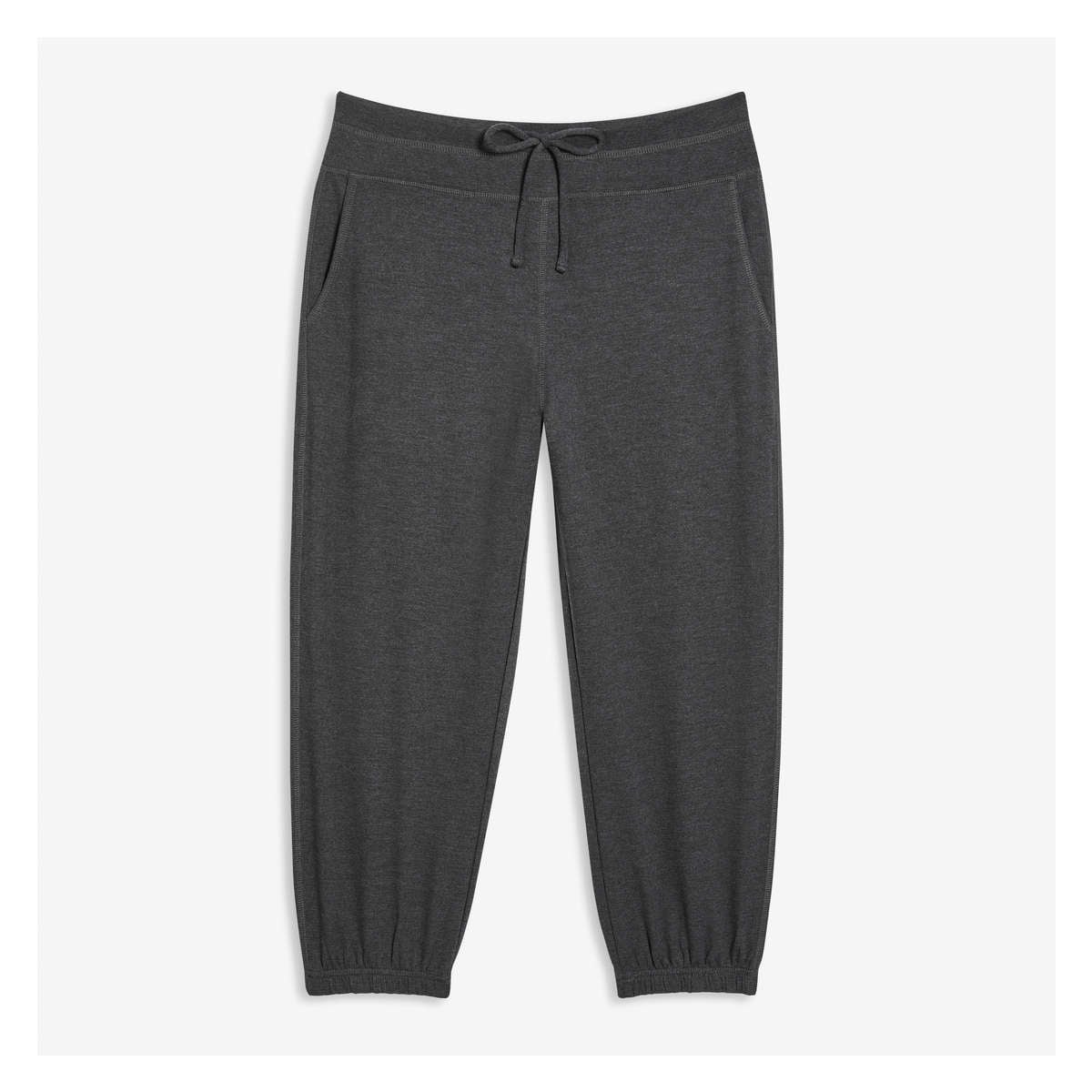 Crop Active Jogger in Charcoal Mix from Joe Fresh